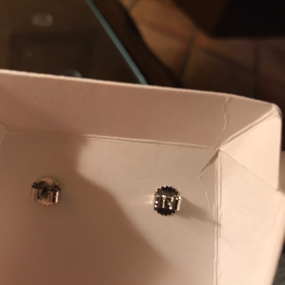 14K WHITE GOLD LARGE AQUAMARINE STONES PIERCED EARRINGS NWT - Picture 15 of 16